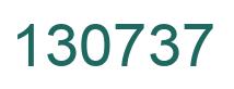Number 130737 green image