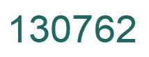 Number 130762 green image