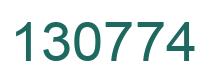 Number 130774 green image