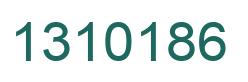 Number 1310186 green image