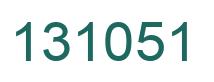 Number 131051 green image