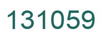 Number 131059 green image