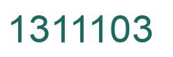 Number 1311103 green image