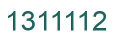Number 1311112 green image