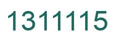 Number 1311115 green image