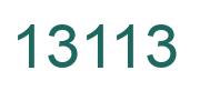 Number 13113 green image