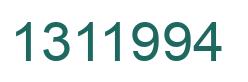 Number 1311994 green image
