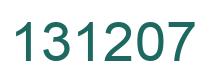 Number 131207 green image