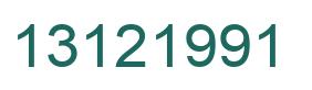Número 13121991 imagen verde