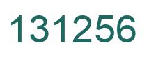 Número 131256 imagen verde