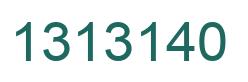 Number 1313140 green image