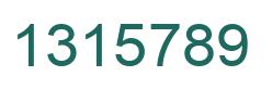 Number 1315789 green image