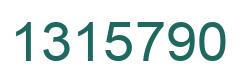 Number 1315790 green image