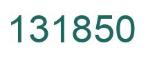 Number 131850 green image