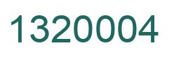 Number 1320004 green image