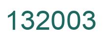 Number 132003 green image