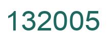 Number 132005 green image