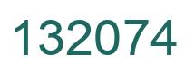 Number 132074 green image