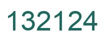 Number 132124 green image