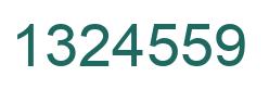 Number 1324559 green image