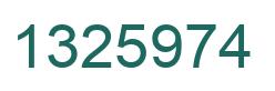 Number 1325974 green image