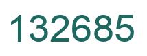 Number 132685 green image