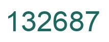 Number 132687 green image
