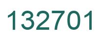 Number 132701 green image