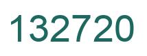 Number 132720 green image