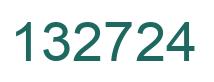 Number 132724 green image