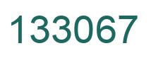 Number 133067 green image
