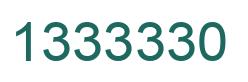 Number 1333330 green image