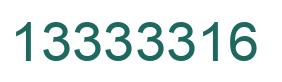 Number 13333316 green image