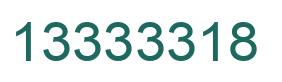 Number 13333318 green image