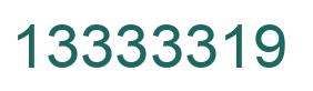 Number 13333319 green image