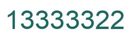 Number 13333322 green image