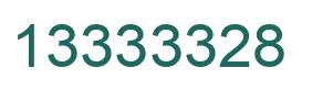 Number 13333328 green image