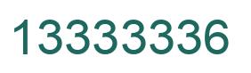 Number 13333336 green image