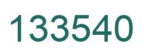 Number 133540 green image