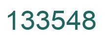 Number 133548 green image