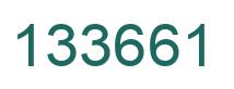 Number 133661 green image