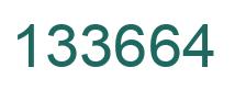 Number 133664 green image