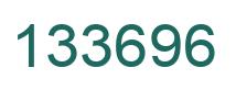 Number 133696 green image