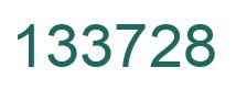 Number 133728 green image
