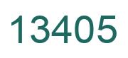 Number 13405 green image