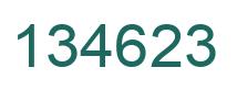 Number 134623 green image