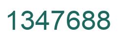 Number 1347688 green image