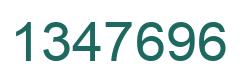Number 1347696 green image