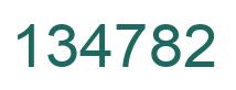Number 134782 green image