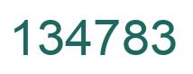 Number 134783 green image